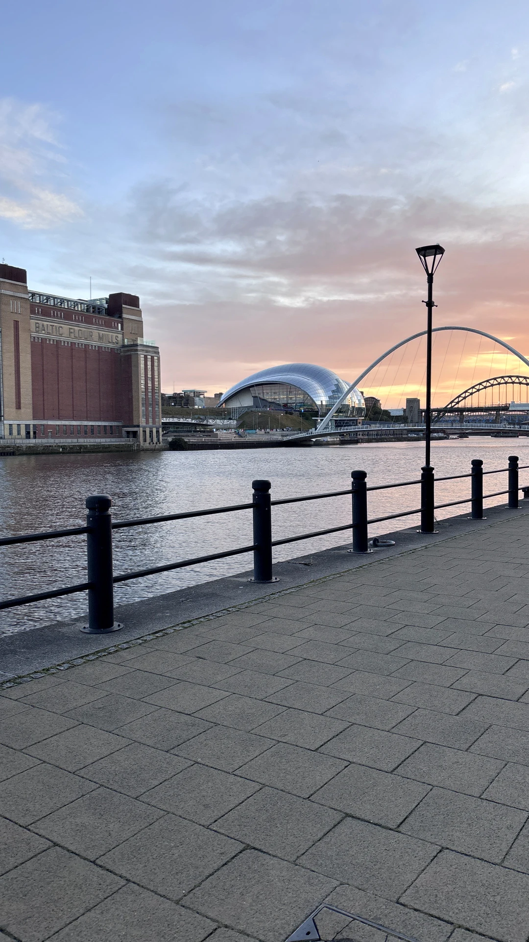 The Baltic and Gateshead Millennium Bridge viewed from Newcastle Quayside